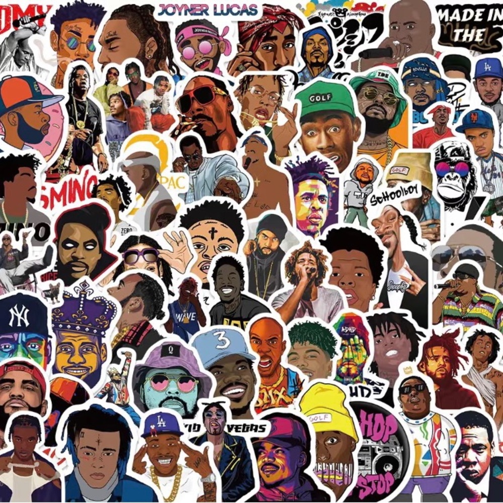 10 Hip hop & Rap Stickers icons